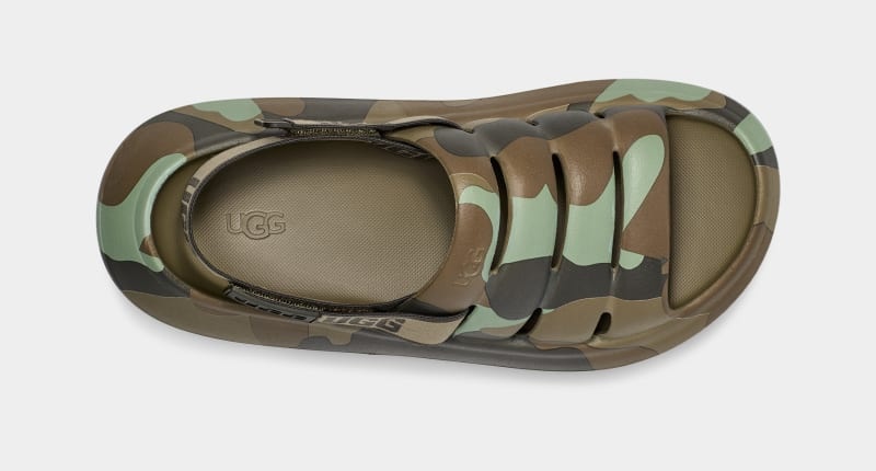 Green Ugg Sport Yeah Camopop Men's Sandals | South Africa-3482751