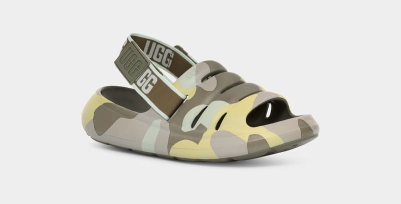 Green Ugg Sport Yeah Camopop Women's Slides | South Africa-3478065