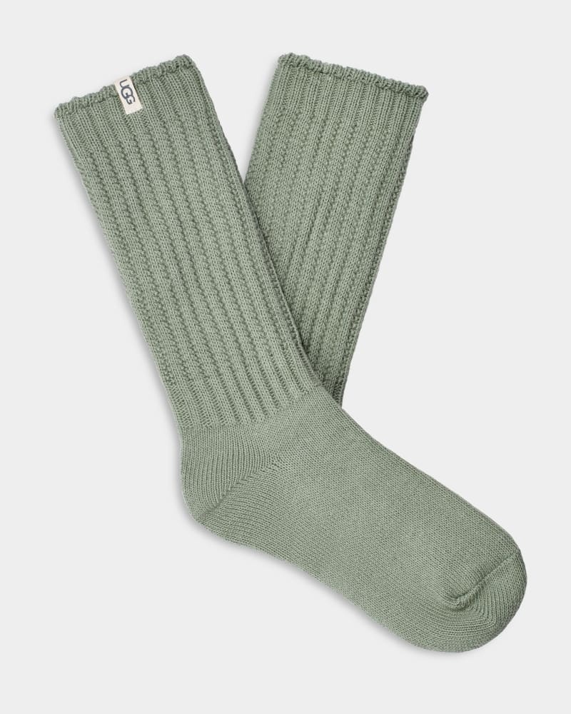 Green Ugg Tyla Slouchy Crew Women\'s Socks | South Africa-7539460