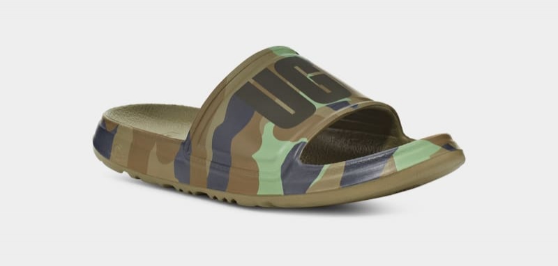 Green Ugg Wilcox Camopop Men's Slides | South Africa-7095812