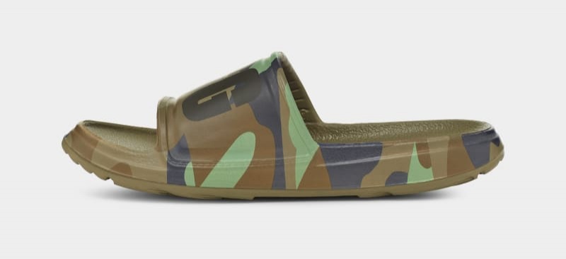 Green Ugg Wilcox Camopop Men's Slides | South Africa-7095812