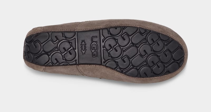 Grey Ugg Ascot Men's Slippers | South Africa-6754082