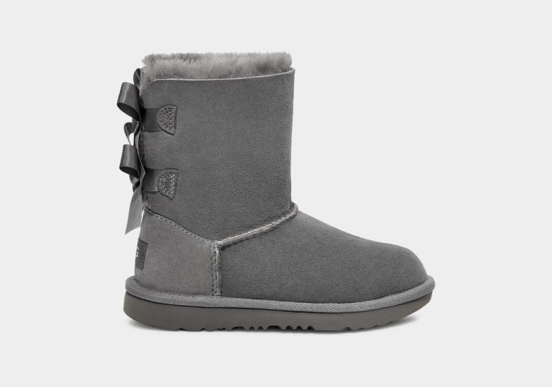 Grey Ugg Bailey Bow Ii Kids\' Winter Boots | South Africa-5491603