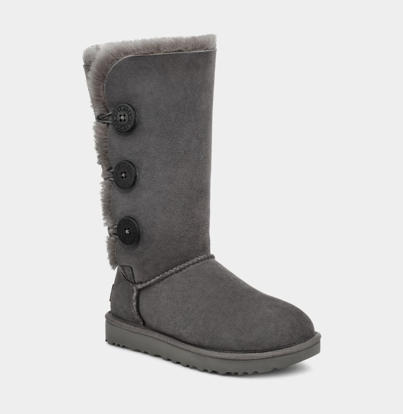 Grey Ugg Bailey Button Triplet Ii Women's Boots | South Africa-0452967