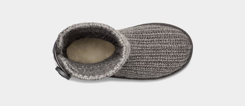 Grey Ugg Classic Cardi Cabled Knit Kids' Boots | South Africa-8972405