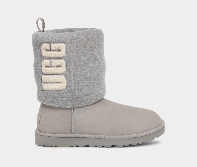 Grey Ugg Classic Short Fur Jersey Cozy Women\'s Boots | South Africa-6214857