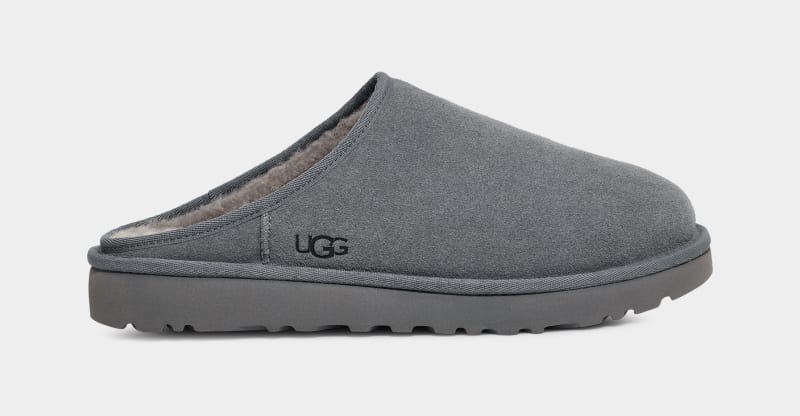 Grey Ugg Classic Slip-On Men\'s Slippers | South Africa-7203519