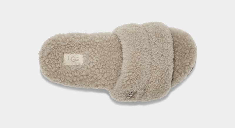 Grey Ugg Cozetta Curly Women's Slippers | South Africa-9748513