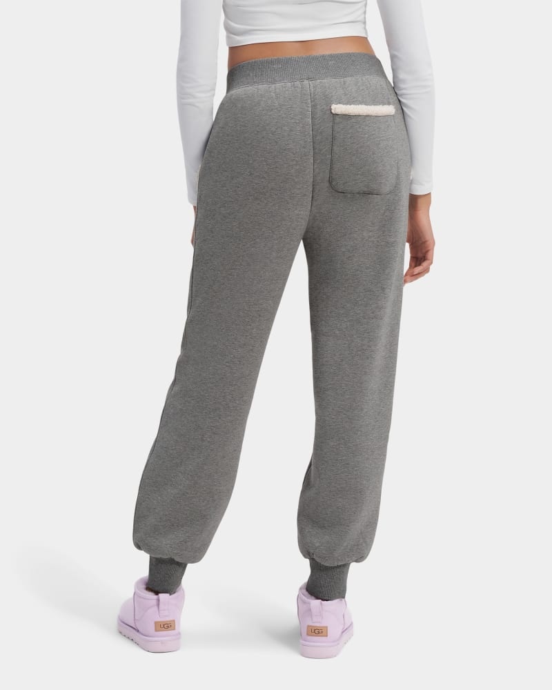 Grey Ugg Daylin Bonded Fleece Logo Women's Pants | South Africa-1853602