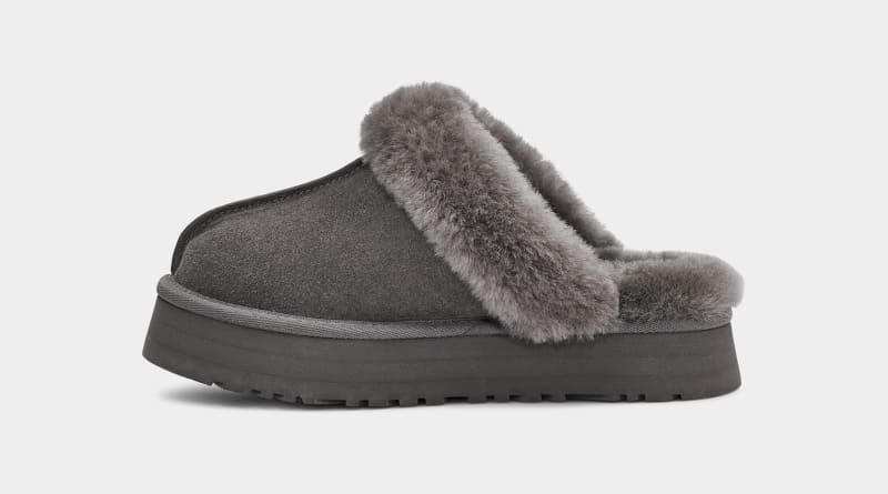 Grey Ugg Disquette Women's Slippers | South Africa-1046953