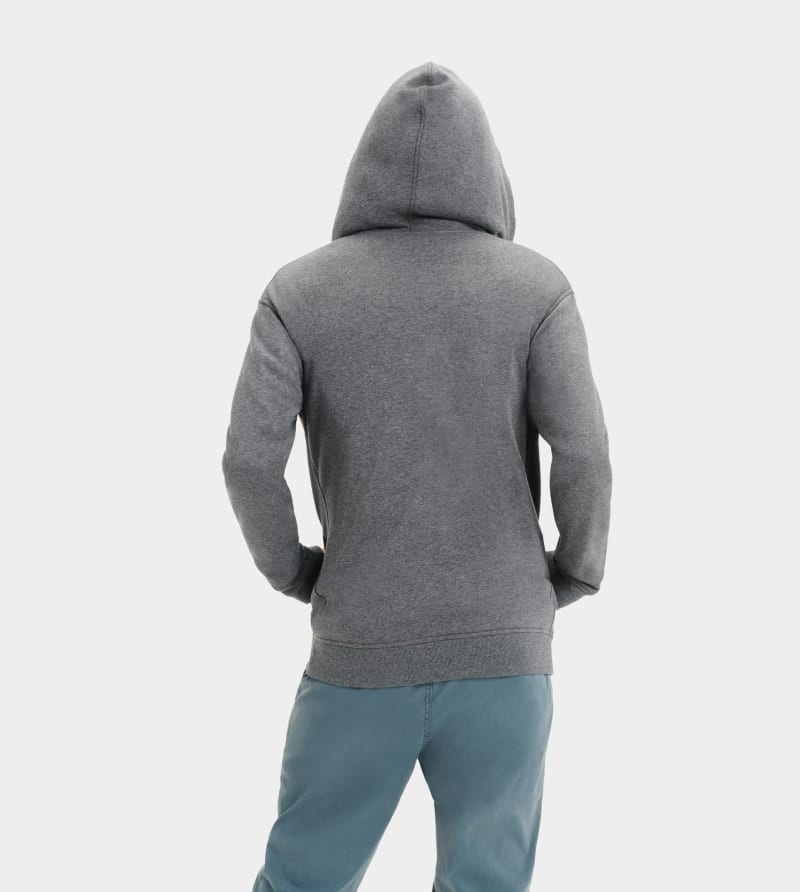 Grey Ugg Gordon Zipped Men's Hoodie | South Africa-2754601