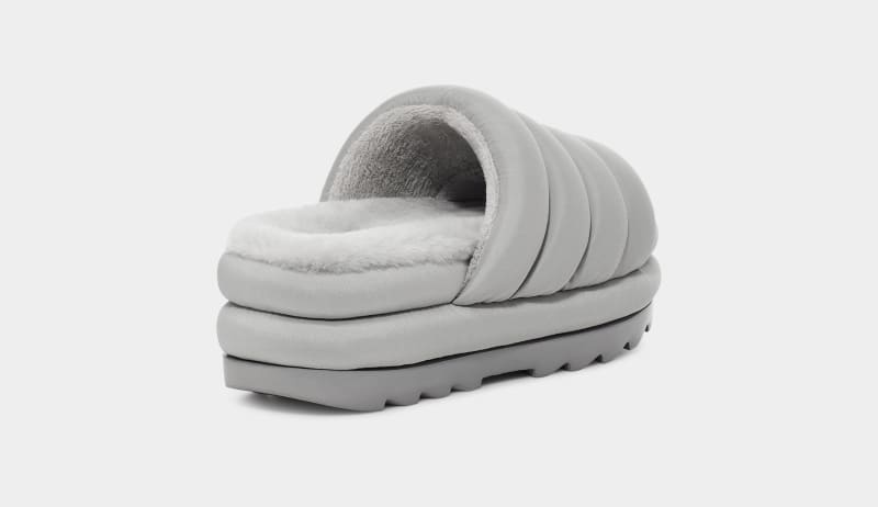 Grey Ugg Maxi Women's Slides | South Africa-9761425