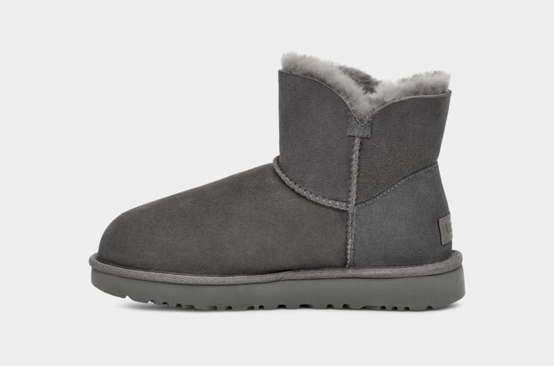 Grey Ugg Mini Bailey Button Ii Women's Boots | South Africa-9245861