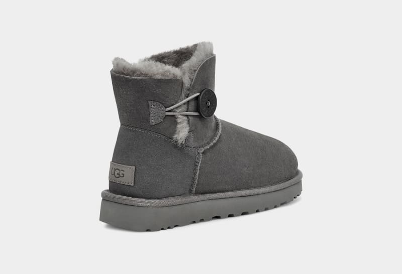 Grey Ugg Mini Bailey Button Ii Women's Boots | South Africa-9245861