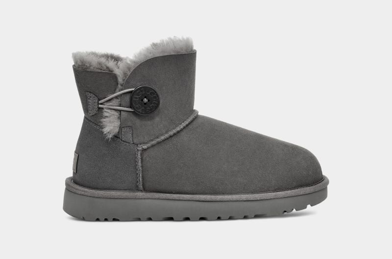 Grey Ugg Mini Bailey Button Ii Women\'s Boots | South Africa-9245861