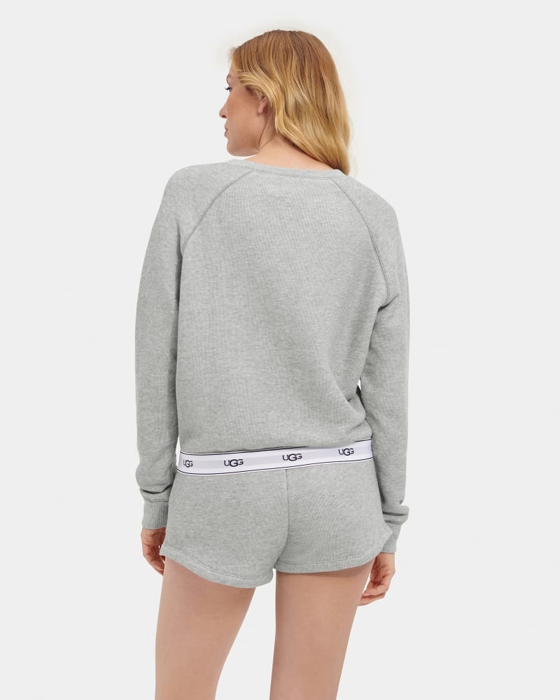 Grey Ugg Nena Crewneck Women's Sweatshirts | South Africa-3294651