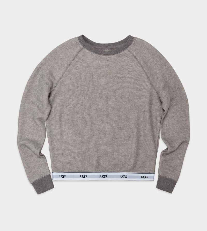 Grey Ugg Nena Crewneck Women's Sweatshirts | South Africa-3294651