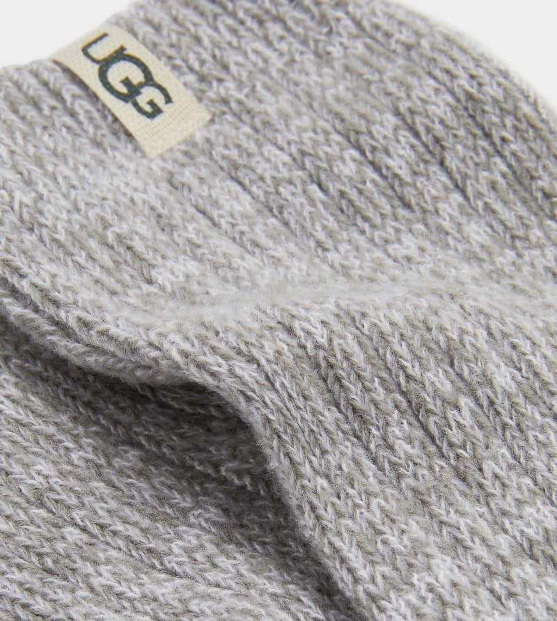 Grey Ugg Rib Knit Slouchy Crew Women's Socks | South Africa-3417856