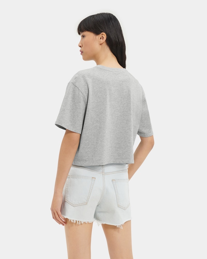 Grey Ugg Tana Cropped Women's Tee | South Africa-3984217