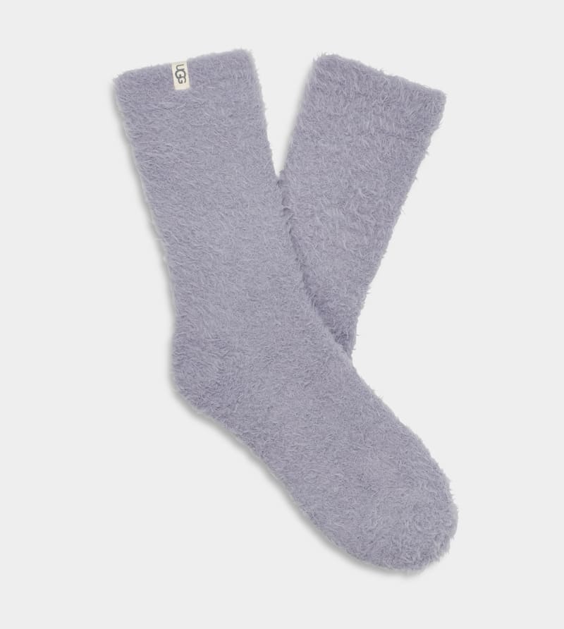 Grey Ugg Teddi Cozy Crew Women\'s Socks | South Africa-6307154