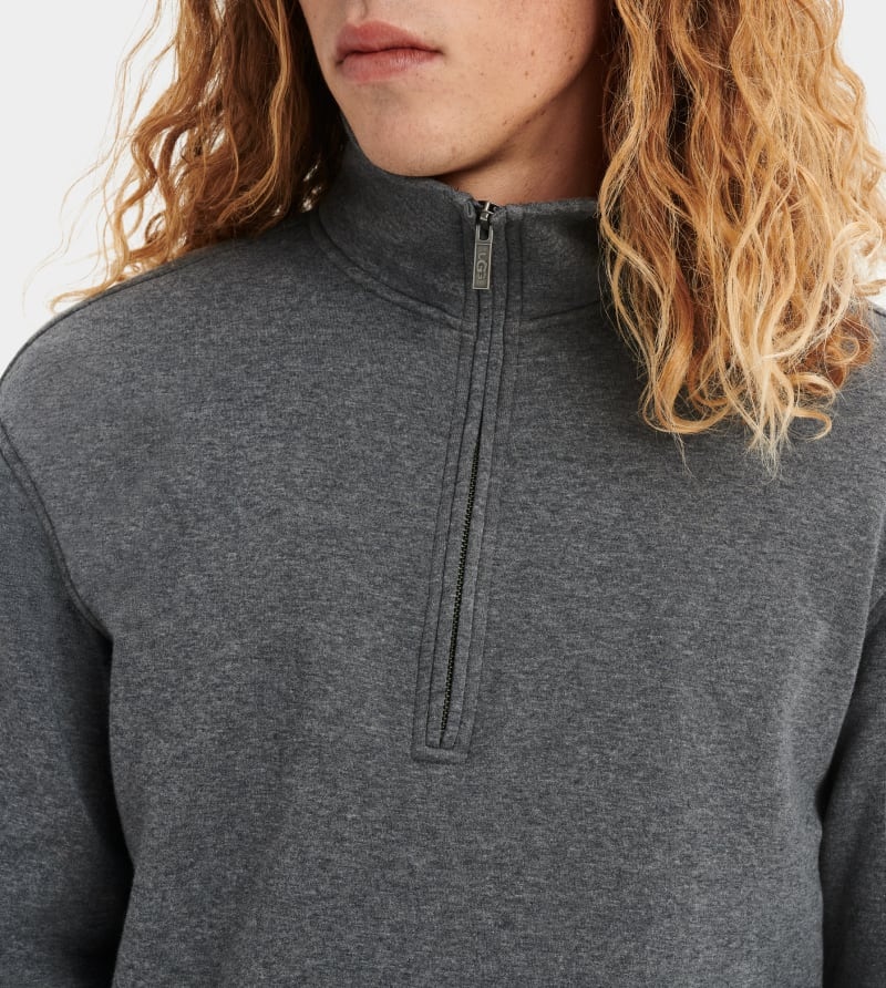 Grey Ugg Zeke Half Zip Men's Pullover | South Africa-0245768