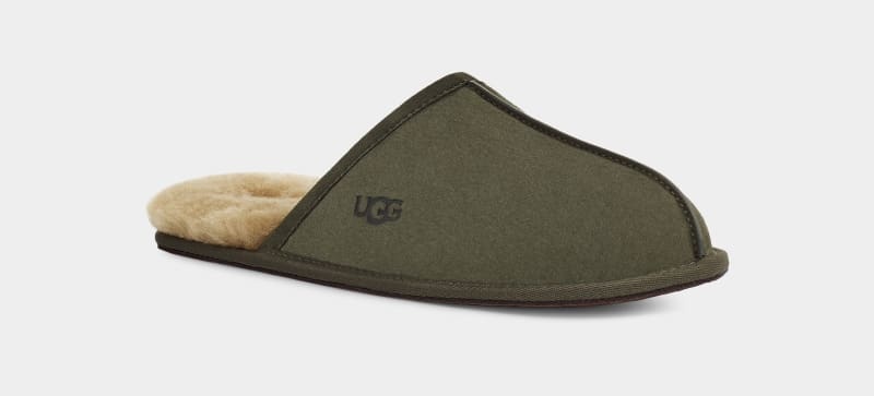 Khaki Ugg Scuff Men's Slippers | South Africa-6029347