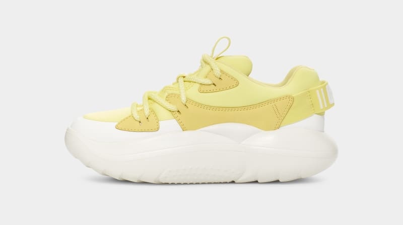 Lemon Light Green Ugg La Cloud Lace Women's Sneakers | South Africa-2175906