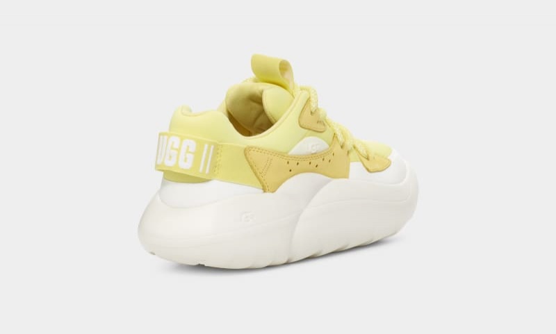 Lemon Light Green Ugg La Cloud Lace Women's Sneakers | South Africa-2175906