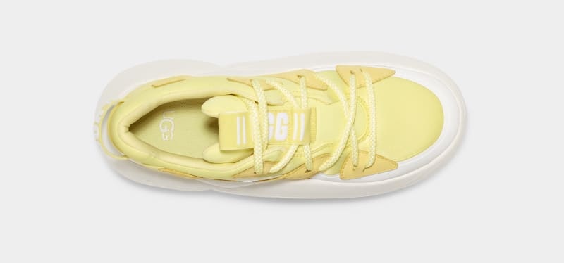 Lemon Light Green Ugg La Cloud Lace Women's Sneakers | South Africa-2175906