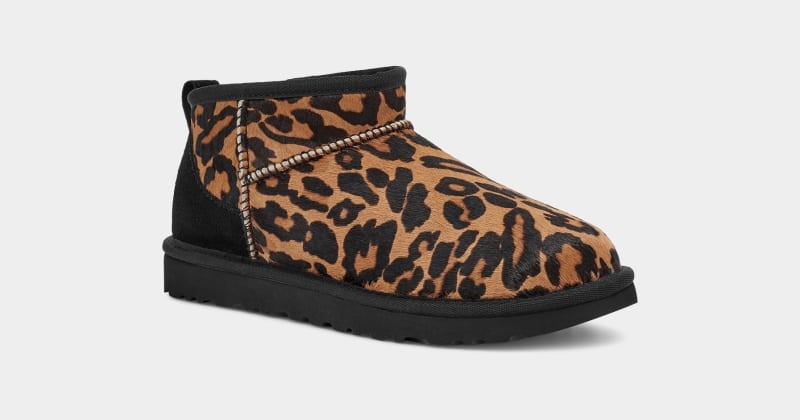 Leopard Ugg Classic Ultra Mini Panther Women's Boots | South Africa-9170325