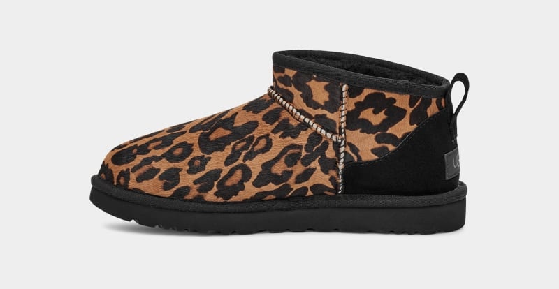 Leopard Ugg Classic Ultra Mini Panther Women's Boots | South Africa-9170325