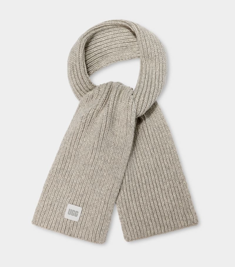 Light Grey Ugg Chunky Rib Knit Women\'s Scarf | South Africa-6253809