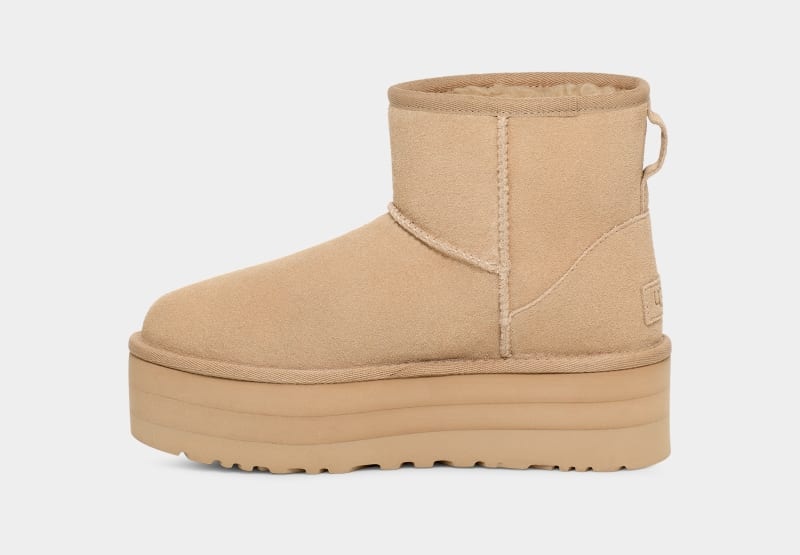 Mustard Ugg Classic Mini Platform Women's Boots | South Africa-6012973