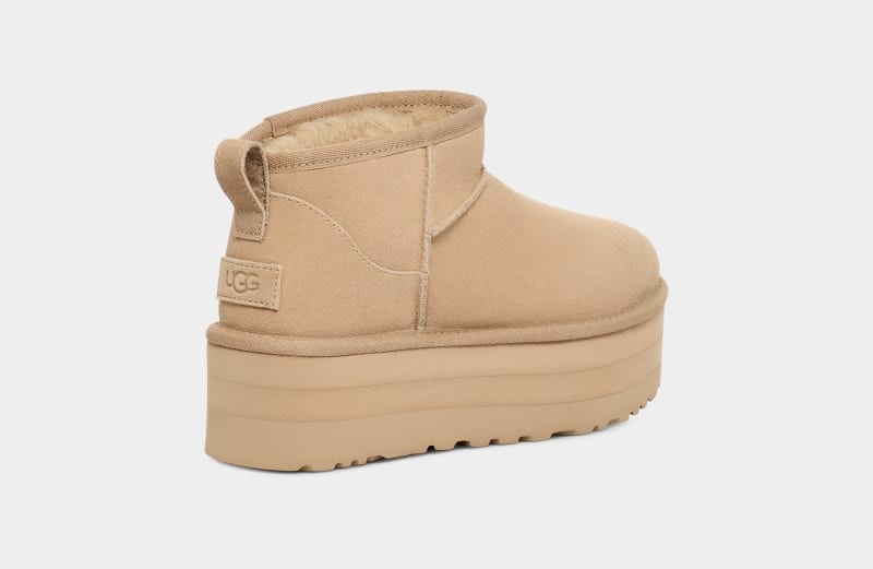 Mustard Ugg Classic Ultra Mini Platform Women's Boots | South Africa-2947368