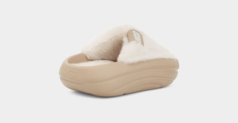 Mustard Ugg Foamo Uggplush Women's Slides | South Africa-9317402