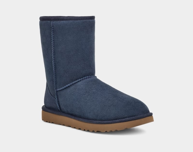 Navy Ugg Classic Short Ii Women's Boots | South Africa-1352684