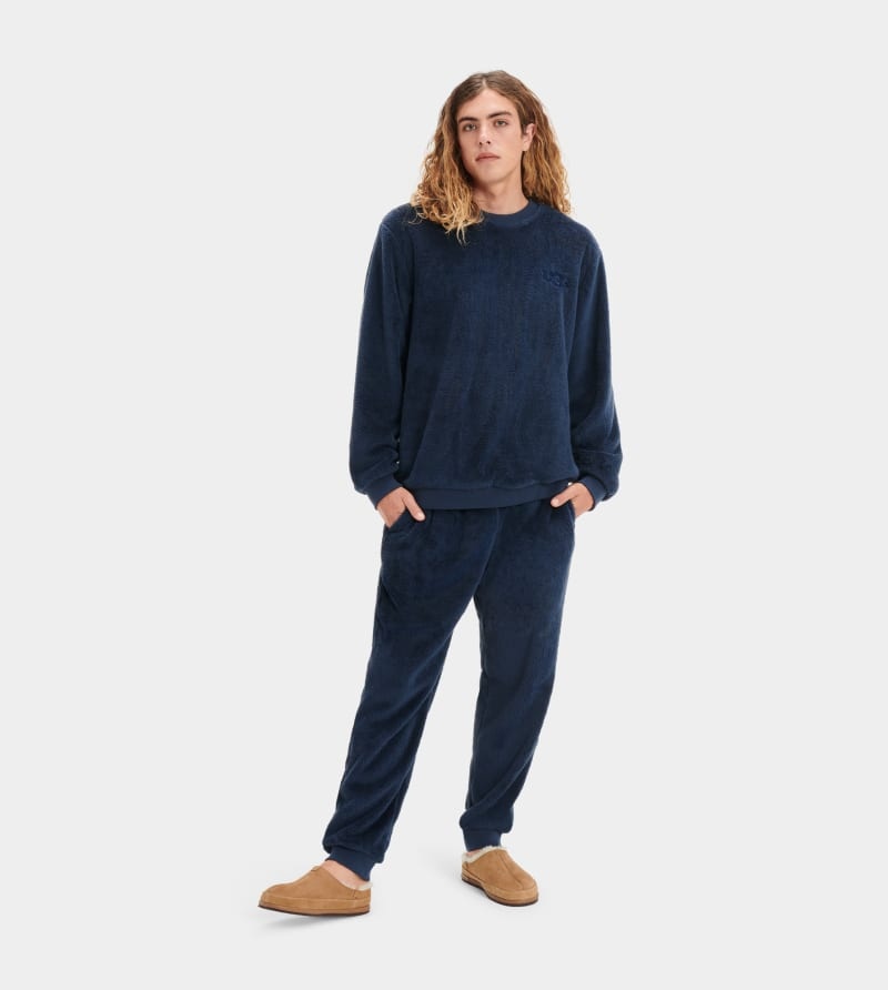 Navy Ugg Coby Men's Pullover | South Africa-8452769