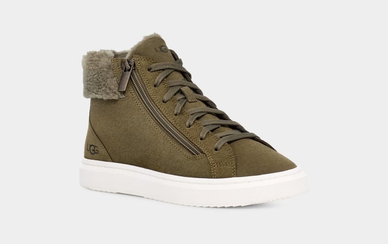 Olive Ugg Alameda Mid Zip Women's Sneakers | South Africa-9487530