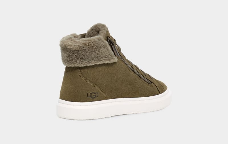 Olive Ugg Alameda Mid Zip Women's Sneakers | South Africa-9487530