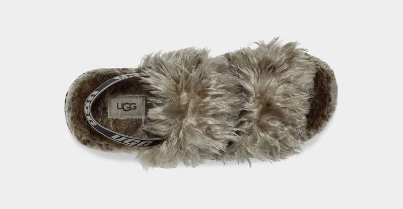 Olive Ugg Fluff Sugar Women's Sandals | South Africa-6054319