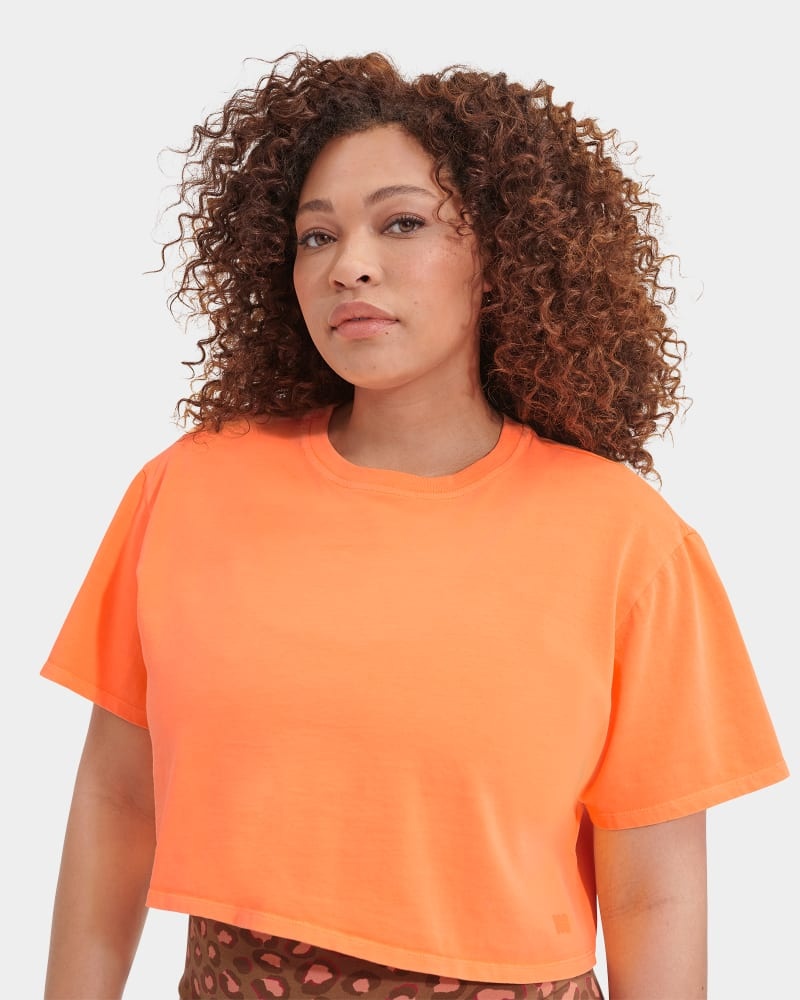 Orange Ugg Tana Cropped Women's Tee | South Africa-2596174