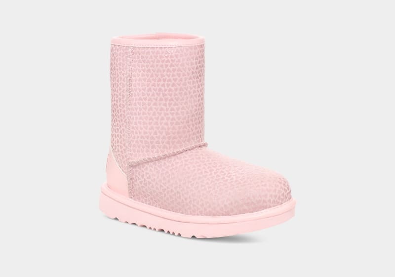 Pink Ugg Classic Ii Gel Hearts Kids' Boots | South Africa-0819546