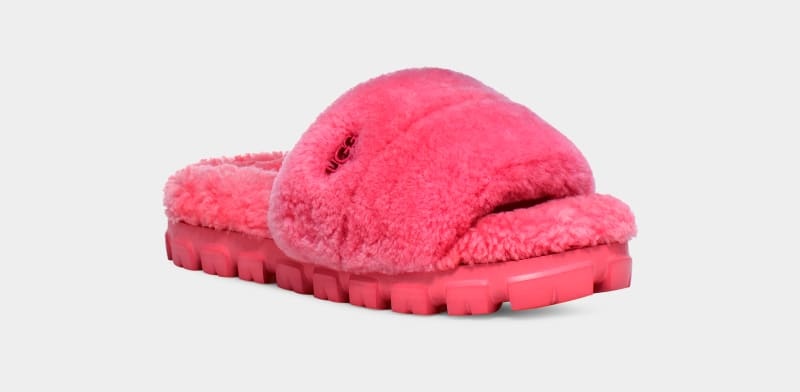 Pink Ugg Cozetta Curly Women's Slippers | South Africa-5176023