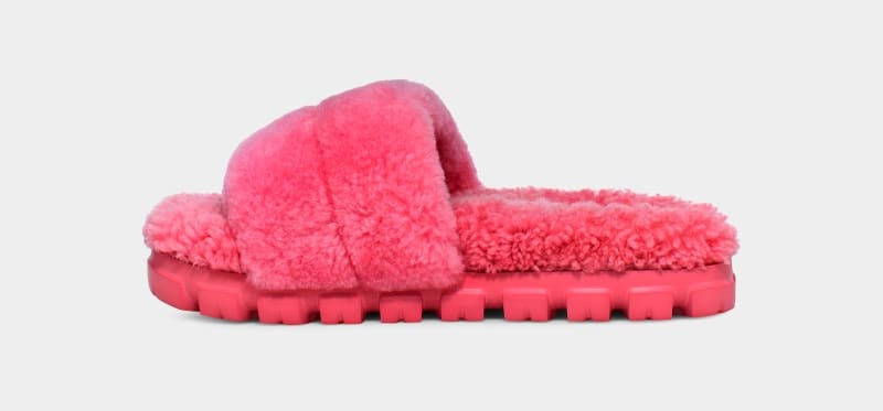 Pink Ugg Cozetta Curly Women's Slippers | South Africa-5176023