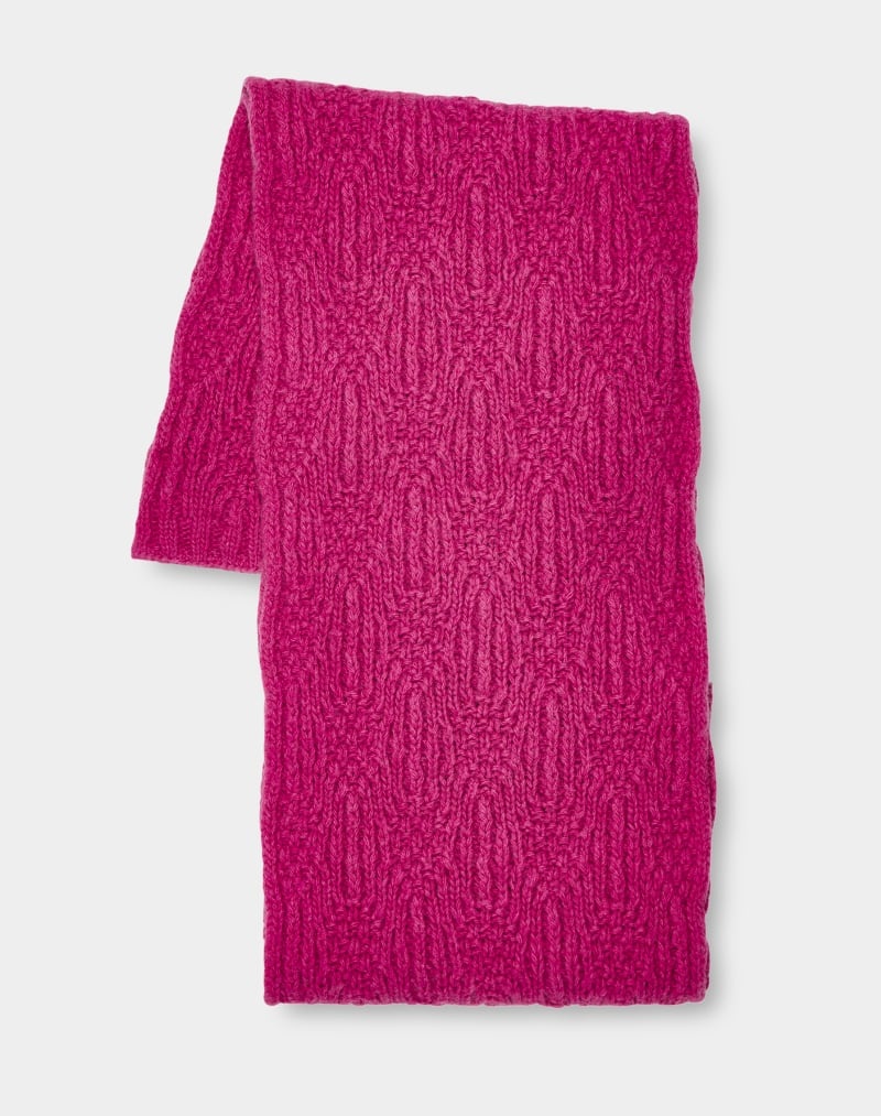 Pink Ugg Desmond Cable Knit Women's Scarf | South Africa-7462890