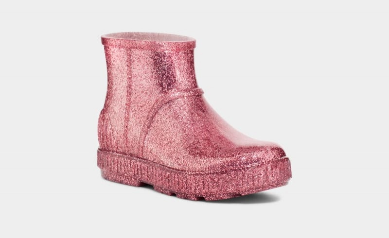 Pink Ugg Drizlita Glitter Kids' Boots | South Africa-9072456