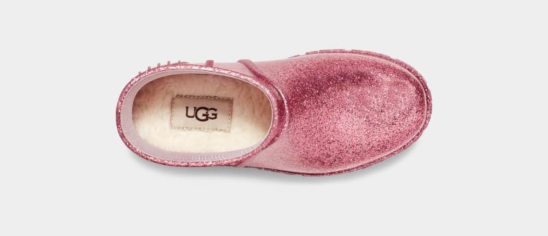 Pink Ugg Drizlita Glitter Kids' Boots | South Africa-9072456