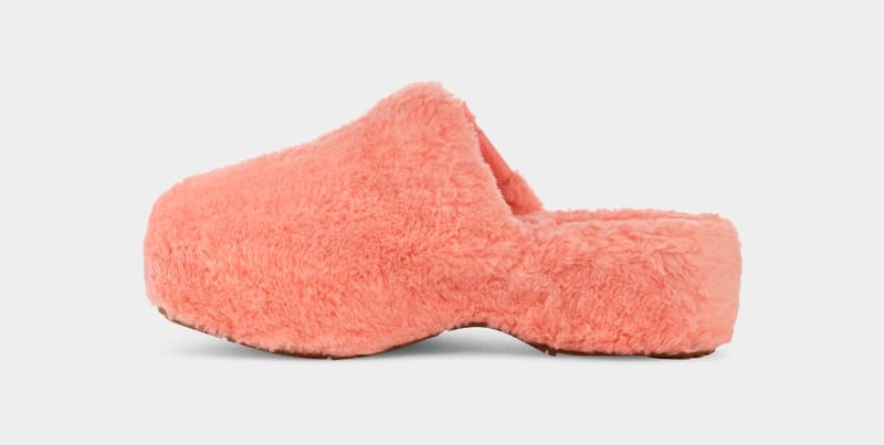 Pink Ugg Fuzz Sugar Clog Women's Clogs | South Africa-5231069