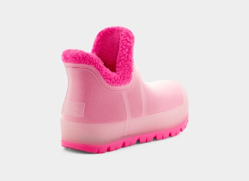 Pink Ugg Raincloud Clear Women's Boots | South Africa-8261759