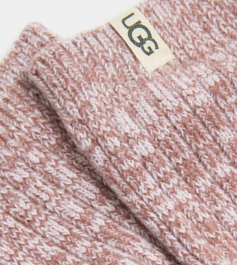 Pink Ugg Rib Knit Slouchy Crew Women's Socks | South Africa-4207861